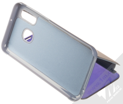 1Mcz Clear View flipové pouzdro pro Samsung Galaxy A40 modrá (blue) stojánek