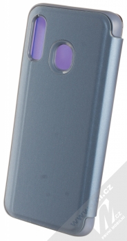 1Mcz Clear View flipové pouzdro pro Samsung Galaxy A40 modrá (blue) zezadu