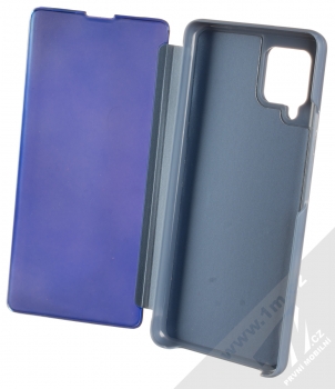 1Mcz Clear View flipové pouzdro pro Samsung Galaxy A42 5G modrá (blue) otevřené