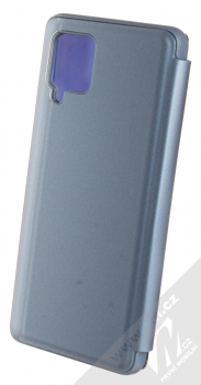 1Mcz Clear View flipové pouzdro pro Samsung Galaxy A42 5G modrá (blue) zezadu