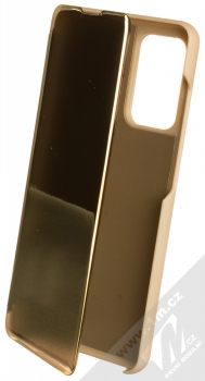 1Mcz Clear View flipové pouzdro pro Samsung Galaxy A52, Galaxy A52 5G, Galaxy A52s 5G zlatá (gold)