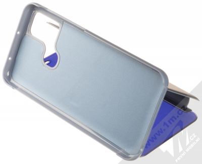 1Mcz Clear View flipové pouzdro pro Samsung Galaxy M21 modrá (blue) stojánek