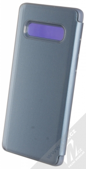 1Mcz Clear View flipové pouzdro pro Samsung Galaxy S10 Plus modrá (blue) zezadu