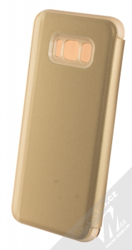 1Mcz Clear View flipové pouzdro pro Samsung Galaxy S8 Plus zlatá (gold) zezadu