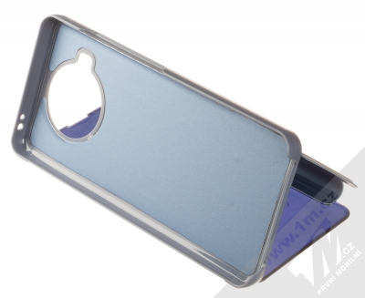 1Mcz Clear View flipové pouzdro pro Xiaomi Mi 10T Lite 5G modrá (blue) stojánek