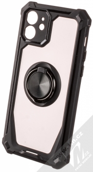 1Mcz Defender Ring odolný ochranný kryt s držákem na prst pro Apple iPhone 12 černá (black)