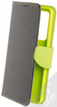 1Mcz Fancy Book flipové pouzdro pro Huawei P40 Pro modrá limetkově zelená (blue lime)