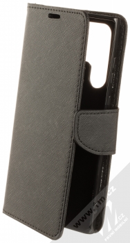 1Mcz Fancy Book flipové pouzdro pro Samsung Galaxy S22 Ultra 5G černá (black)