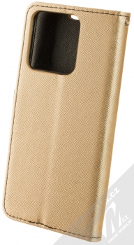 1Mcz Fancy Book flipové pouzdro pro Xiaomi Redmi 10A zlatá černá (gold black) zezadu