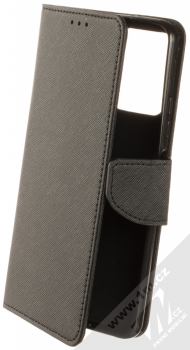 1Mcz Fancy Book flipové pouzdro pro Xiaomi Redmi Note 12 5G, Poco X5 černá (black)