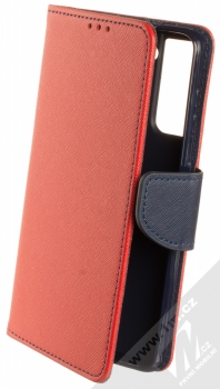 1Mcz Fancy Book flipové pouzdro pro Samsung Galaxy S21 červená modrá (red blue)