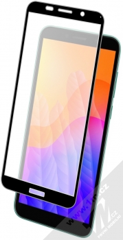 1Mcz Glass 5D Full Glue ochranné tvrzené sklo na kompletní displej pro Huawei Y5p, Honor 9S černá (black) s telefonem