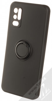 1Mcz Grip Ring ochranný kryt s držákem na prst pro Xiaomi Redmi Note 10 5G, Poco M3 Pro černá (black)