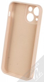 1Mcz Grip Ring Skinny ochranný kryt s držákem na prst pro Apple iPhone 13 mini světle růžová (powder pink) zepředu