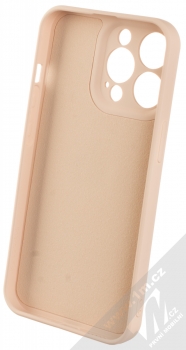 1Mcz Grip Ring Skinny ochranný kryt s držákem na prst pro Apple iPhone 13 Pro světle růžová (powder pink) zepředu