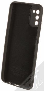 1Mcz Grip Ring Skinny ochranný kryt s držákem na prst pro Samsung Galaxy A03s černá (black) zepředu