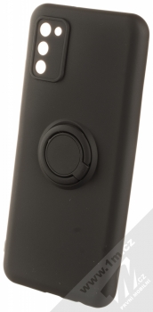 1Mcz Grip Ring Skinny ochranný kryt s držákem na prst pro Samsung Galaxy A03s černá (black)
