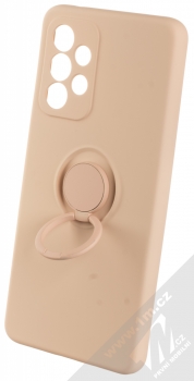 1Mcz Grip Ring Skinny ochranný kryt s držákem na prst pro Samsung Galaxy A33 5G světle růžová (powder pink) držák