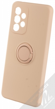 1Mcz Grip Ring Skinny ochranný kryt s držákem na prst pro Samsung Galaxy A33 5G světle růžová (powder pink)