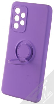 1Mcz Grip Ring Skinny ochranný kryt s držákem na prst pro Samsung Galaxy A52, Galaxy A52 5G, Galaxy A52s fialová (violet) držák