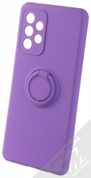 1Mcz Grip Ring Skinny ochranný kryt s držákem na prst pro Samsung Galaxy A52, Galaxy A52 5G, Galaxy A52s fialová (violet)