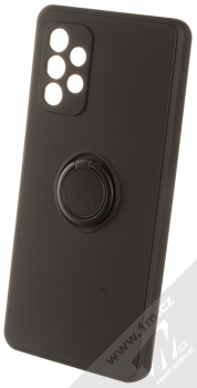 1Mcz Grip Ring Skinny ochranný kryt s držákem na prst pro Samsung Galaxy A72, Galaxy A72 5G černá (black)