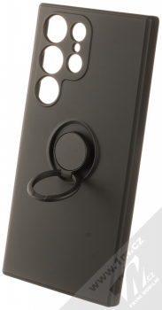 1Mcz Grip Ring Skinny ochranný kryt s držákem na prst pro Samsung Galaxy S23 Ultra černá (black) držák