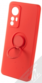 1Mcz Grip Ring Skinny ochranný kryt s držákem na prst pro Xiaomi 12, Xiaomi 12X červená (red) držák