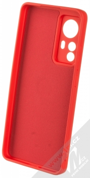 1Mcz Grip Ring Skinny ochranný kryt s držákem na prst pro Xiaomi 12, Xiaomi 12X červená (red) zepředu