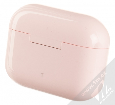 1Mcz i20 AirPro TWS Bluetooth stereo sluchátka světle růžová (light pink) nabíjecí pouzdro zezadu
