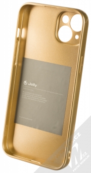 1Mcz Jelly Skinny TPU ochranný kryt pro Apple iPhone 14 Plus zlatá (gold) zepředu