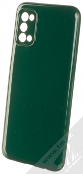 1Mcz Jelly TPU ochranný kryt pro Samsung Galaxy A03s tmavě zelená (forest green)