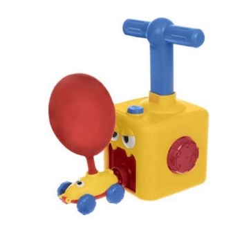 1Mcz KB135 Dětská pumpa, zábavná hra s nafukovacími balónky a autíčky - 12 ks balónků žlutá (yellow)