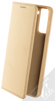 1Mcz Magnet Book Color flipové pouzdro pro Samsung Galaxy S21 Plus zlatá (gold)