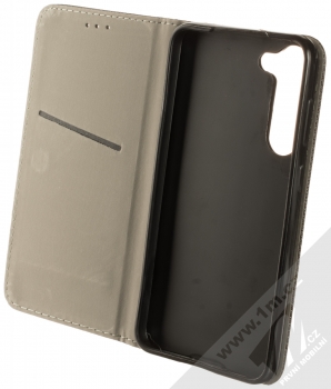 1Mcz Magnet Book Color flipové pouzdro pro Samsung Galaxy S23 Plus černá (black) otevřené