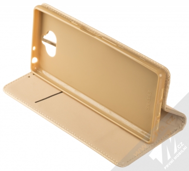 1Mcz Magnet Book Color flipové pouzdro pro Sony Xperia 10 zlatá (gold) stojánek