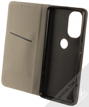 1Mcz Magnetic Book Color flipové pouzdro pro Motorola Moto G51 5G černá (black) otevřené