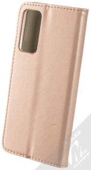 1Mcz Magnetic Book flipové pouzdro pro Xiaomi 12 Lite 5G růžově zlatá (rose gold) zezadu