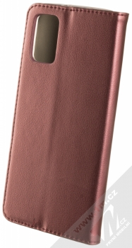 1Mcz Magnetic Book flipové pouzdro pro Samsung Galaxy A02s tmavě červená (dark red) zezadu