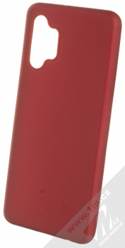 1Mcz Matt TPU ochranný silikonový kryt pro Samsung Galaxy A32 tmavě červená (dark red)