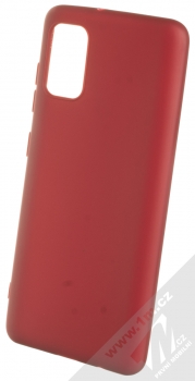 1Mcz Matt TPU ochranný silikonový kryt pro Samsung Galaxy A41 tmavě červená (dark red)