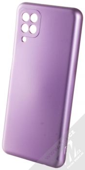 1Mcz Metallic TPU ochranný kryt pro Samsung Galaxy A12, Galaxy M12 fialová (violet)