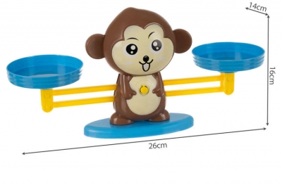 1Mcz Opičí váha s čísly hnědá (brown)