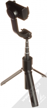 1Mcz PH55 Smart Gimbal Selfie Stick selfie tyčka a stativ se stabilizátorem a bezdrátovým tlačítkem spouště přes Bluetooth černá (black) zezadu