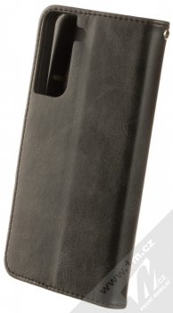 1Mcz Porter Book flipové pouzdro pro Samsung Galaxy S21 černá (black) zezadu