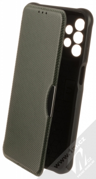 1Mcz Razor Book flipové pouzdro pro Samsung Galaxy A23, Galaxy A23 5G tmavě zelená (dark green)