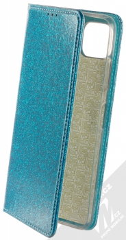 1Mcz Shining Book třpytivé flipové pouzdro pro Samsung Galaxy A22 5G modrá (blue)