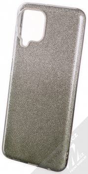 1Mcz Shining Duo TPU třpytivý ochranný kryt pro Samsung Galaxy A22 stříbrná černá (silver black)