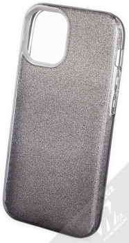 1Mcz Shining Duo TPU třpytivý ochranný kryt pro Apple iPhone 12 mini stříbrná černá (silver black)