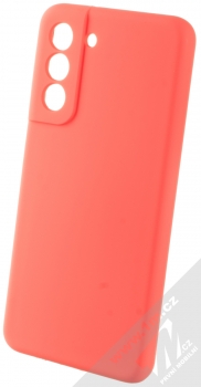 1Mcz Silicone Skinny ochranný kryt pro Samsung Galaxy S21 FE korálově růžová (coral pink)